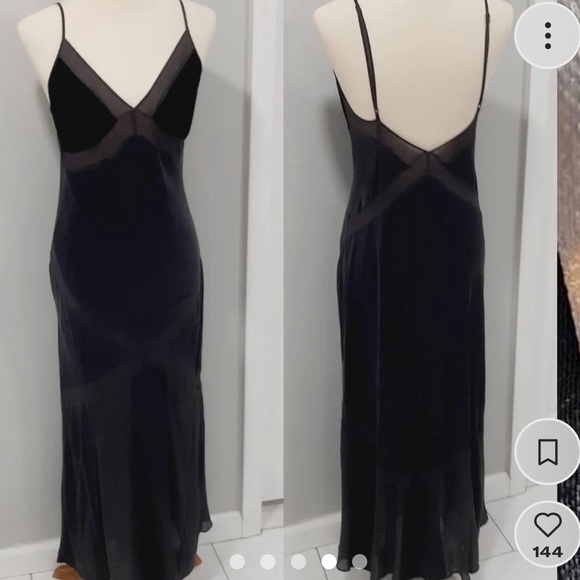 Vintage Y2K Victoria’s Secret Silk sheer cut out Dress 🖤 - Picture 9 of 10